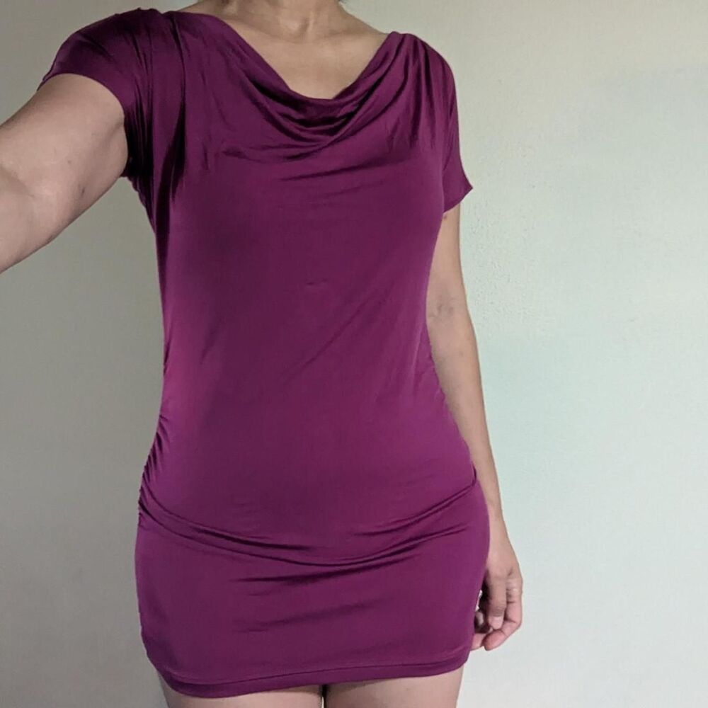 Banana-republic Women's small dark pink Purple Tunic / Micro mini dress